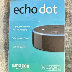 Amazon Echo Dot in Black and Blue